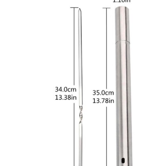 Stainless Steel Skewers with Storage Tube 16 pc - Picture 3 of 3
